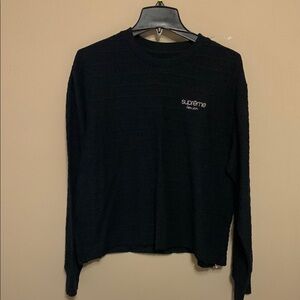 Supreme Men’s Rope Stripe Black Sweatshirt Sweater